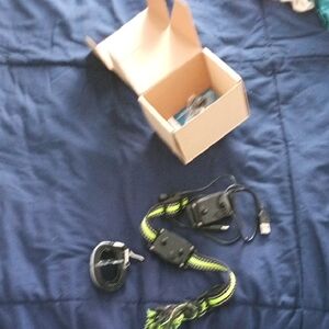 Adjustable Black and Neon Green VR Cable Management Strap